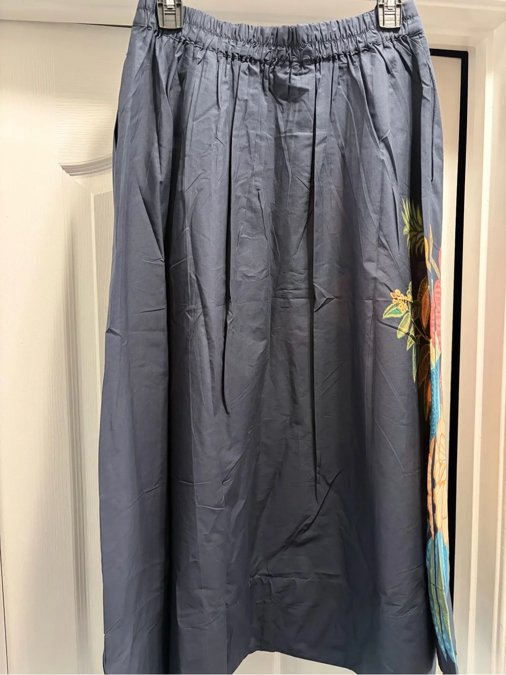 Farm Rio x Anthropologie Tropical Floral Navy Maxi w/Pockets NWOT
